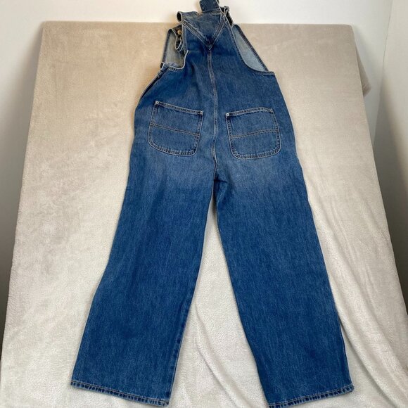 Old Navy Women's Overalls Size 8 Blue Denim Baggy Wide Leg - Picture 11 of 11